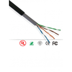 OUTPCAT5ECOPEXT100 - Bobina de Cable UTP de 100 m Cat 5e / 100% Cobre / Color Negro / Para Exterior