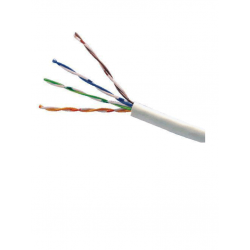 OUTP5ECCA305BC - Bobina de Cable UTP de 305 m / Cat 5e / CCA / Color BLANCO / Para Interior