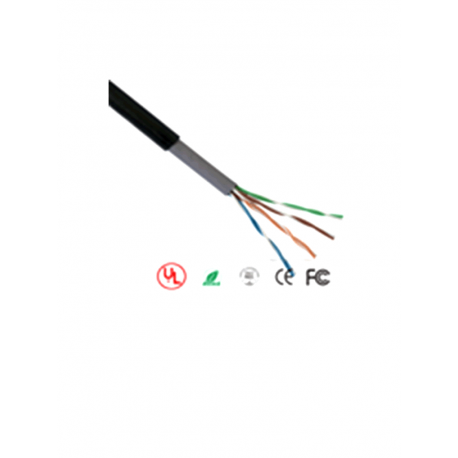 OUTP5ECCAEXT - Bobina de Cable UTP de 100 m Cat 5e / CCA / Color Negro / Para Exterior