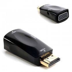 HDMIVGA - Adaptador HDMI a VGA / Chapado en Níquel