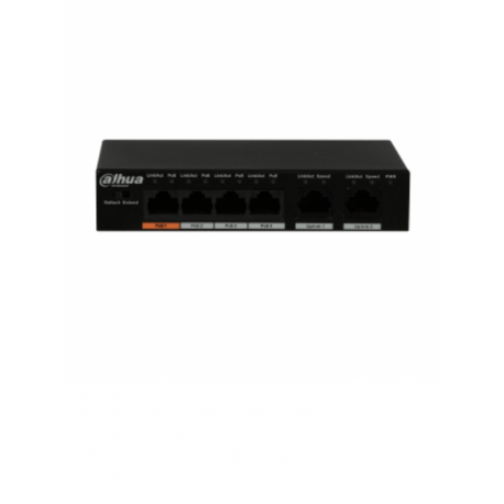 PFS30064ET60 - Switch PoE 4 Puertos / 2 Puertos UpLink Ethernet / 802.11af y at/ Hi PoE / 10/100 Mbps / 60 Watts