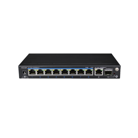 UTP3GSW0802TSP120 - Switch PoE 4 Puertos Gigabit / 1 Puerto Gigabit / 1 Puerto SFP / 802.11af y at/ Modo CCTV / 120 Watts