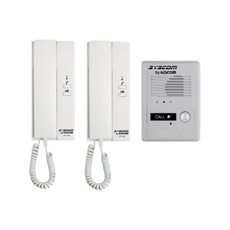 KDP-602-A/D - Kit de Audioportero: 2 Interfones + Frente de Calle