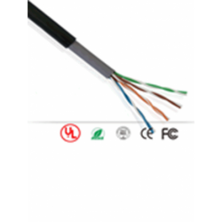 OUTPCAT5ECOPEXT - Bobina de Cable UTP de 305 m Cat 5e / 100% Cobre / Color Negro / Para Exterior