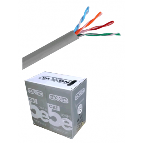 OUTP5ECCA100G - Bobina de Cable UTP de 100 m / Cat 5e / CCA / Color GRIS / Para Interior