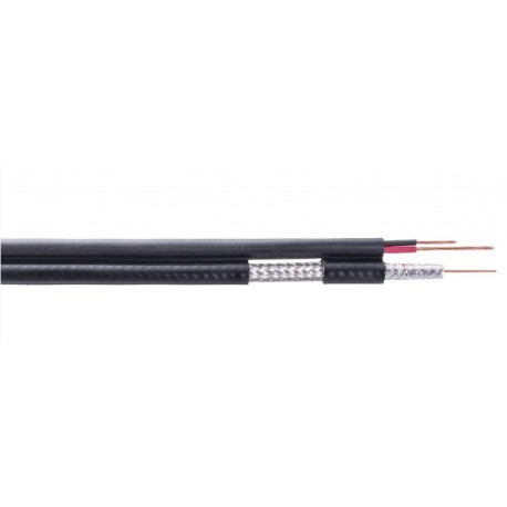 RG59SCCS - Carrete de 305 Mts / Cable Coaxial RG59 Siamés CCS / Optimizado para HD / Intemperie