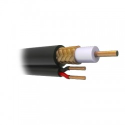 RG-59-V/1000 - Cable Coaxial RG59 Siamés / Bobina de 305M / HECHO EN MÉXICO / Optimizado para HD / Para Interior