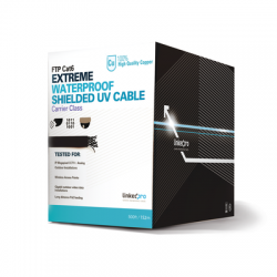 PROCAT6EXT/500 - Bobina de Cable FTP de 152 m (500 ft) Cat 6+ / Blindado / Cable 100% Cobre / Color Negro / Uso Exterior