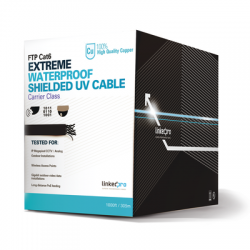 PROCAT6EXT - Bobina de Cable FTP de 305 m (1000 ft) Cat 6+ / Blindado / Cable 100% Cobre / Color Negro / Uso Exterior