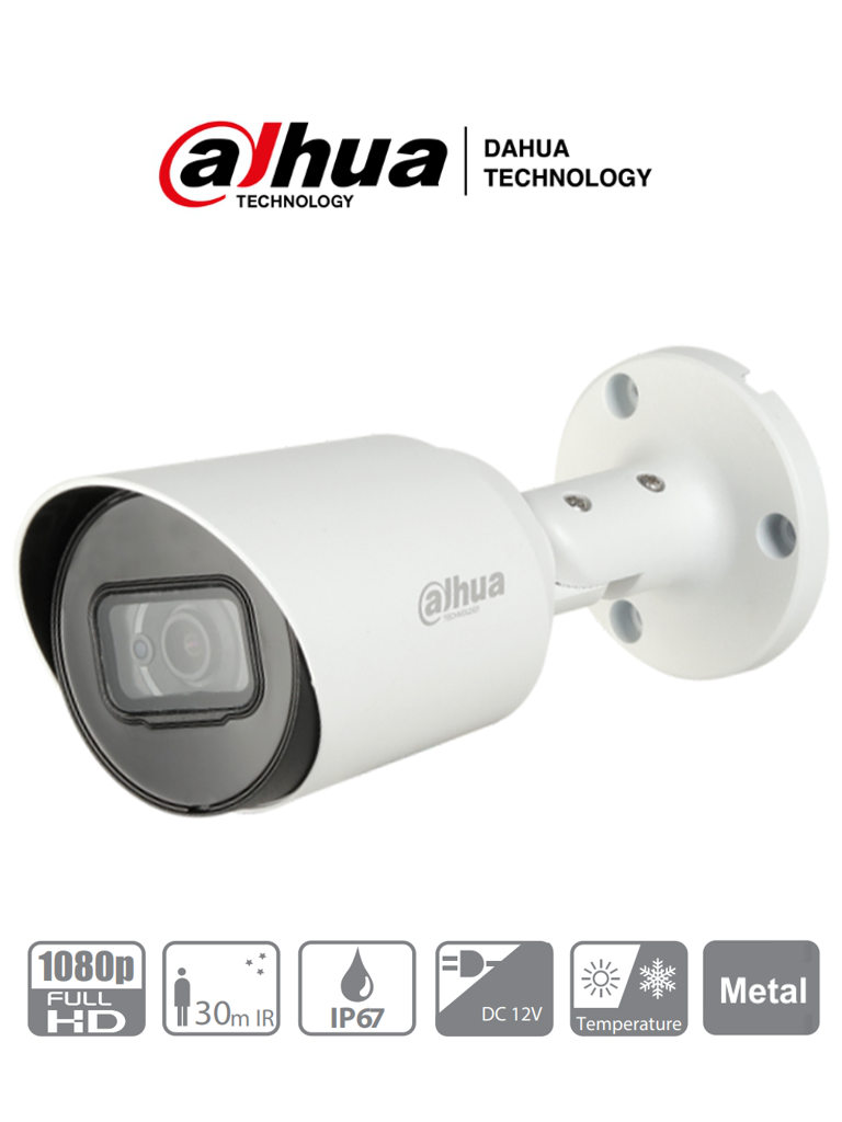 DAHUA HDAW1200EMA36 - Camara Domo HDCVI 1080p/ Microfono Integrado/ Lente  3.6 mm/ 90 Grados de Apertura/ IR de 50 Mts/ IP67/