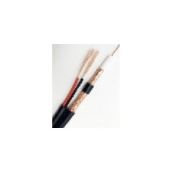 PRORG59VB - Cable Coaxial RG59 Siamés / Bobina de 152 M / CCA / Par Eléctrico Calibre 18 / Color Negro
